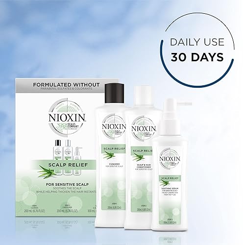 Miniatura 4 de Nioxin Scalp Relief System For Sensitive Dry Itchy Scalp Cleanses Soothes Thickens Hair Paraben Sulfate Free