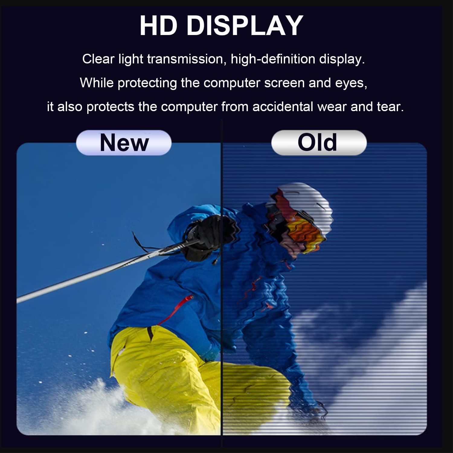 Filtre de Confidentialité Suspendu pour Écran d'Ordinateur 24" (16:9) - Confidentialité Avancée, Anti-lumière bleue et UV, Installation Facile, Compatible avec les Moniteurs Multimarques