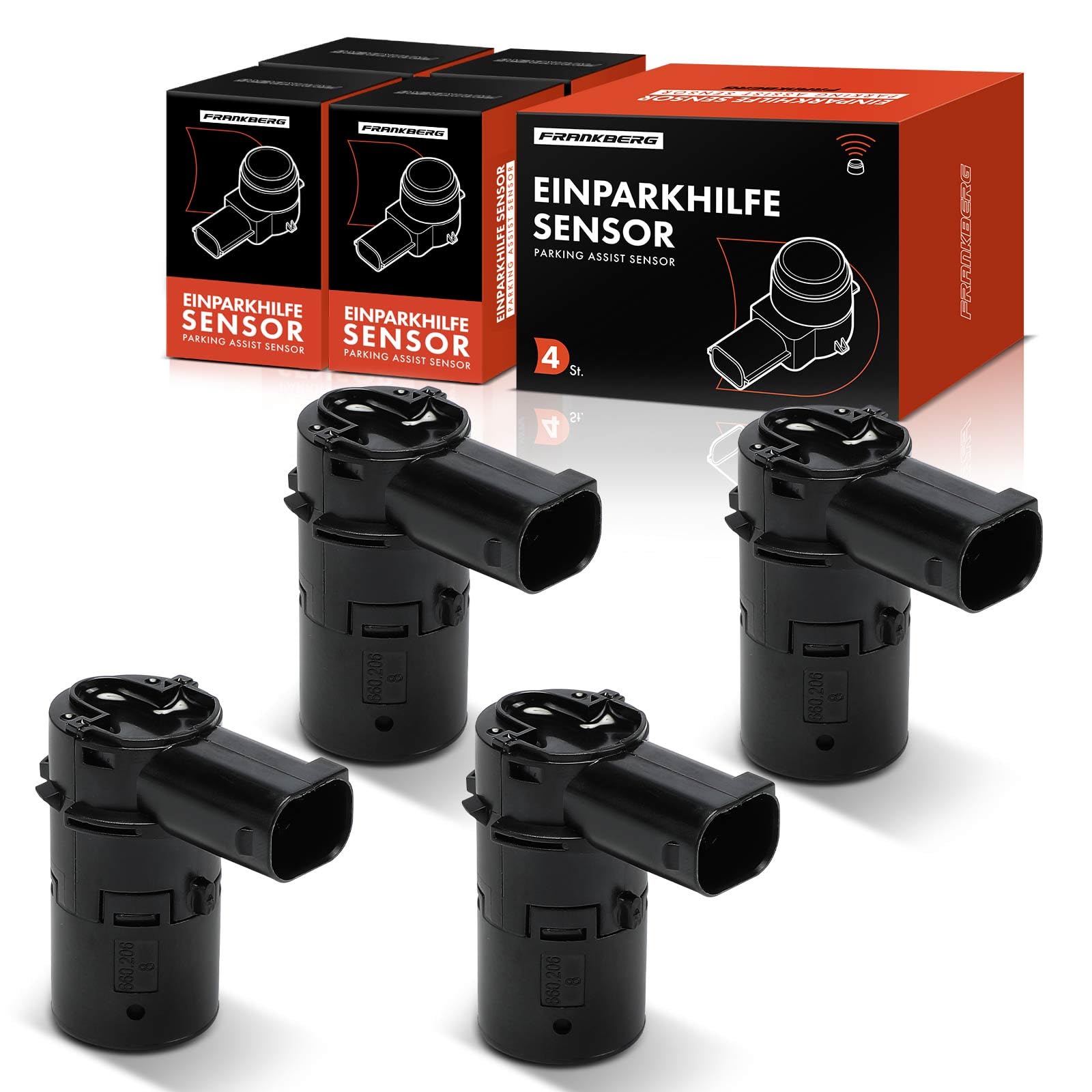 Frankberg 4x Sensore di Parcheggio PDC Posteriore Compatibile con 147 937 1.6L 2001-2010 156 932 1.6L 1997-2005 156 Sportwagon 932 1.6L 1997-2006 159 939 1.7L 2005-2012 Replace# 735393479