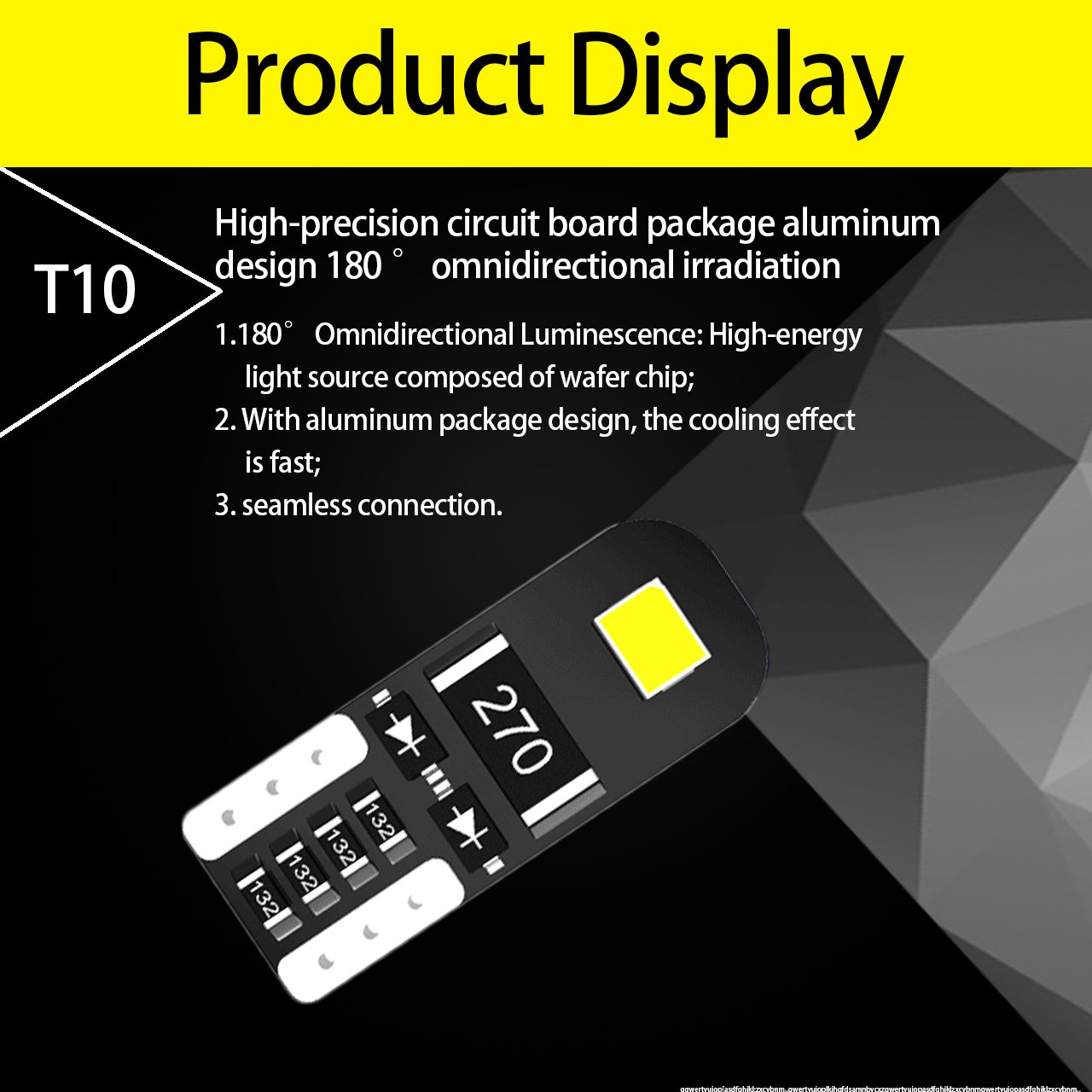 TUINCYN T10 żarówka LED biała CanBus bez błędów wewnętrzne światła T10 168 2825 W5W 3030SMD 75LM oświetlenie samochodowe kopuła bagażnik żarówka tablica rejestracyjna lampa DC 12 V (opakowanie 100)