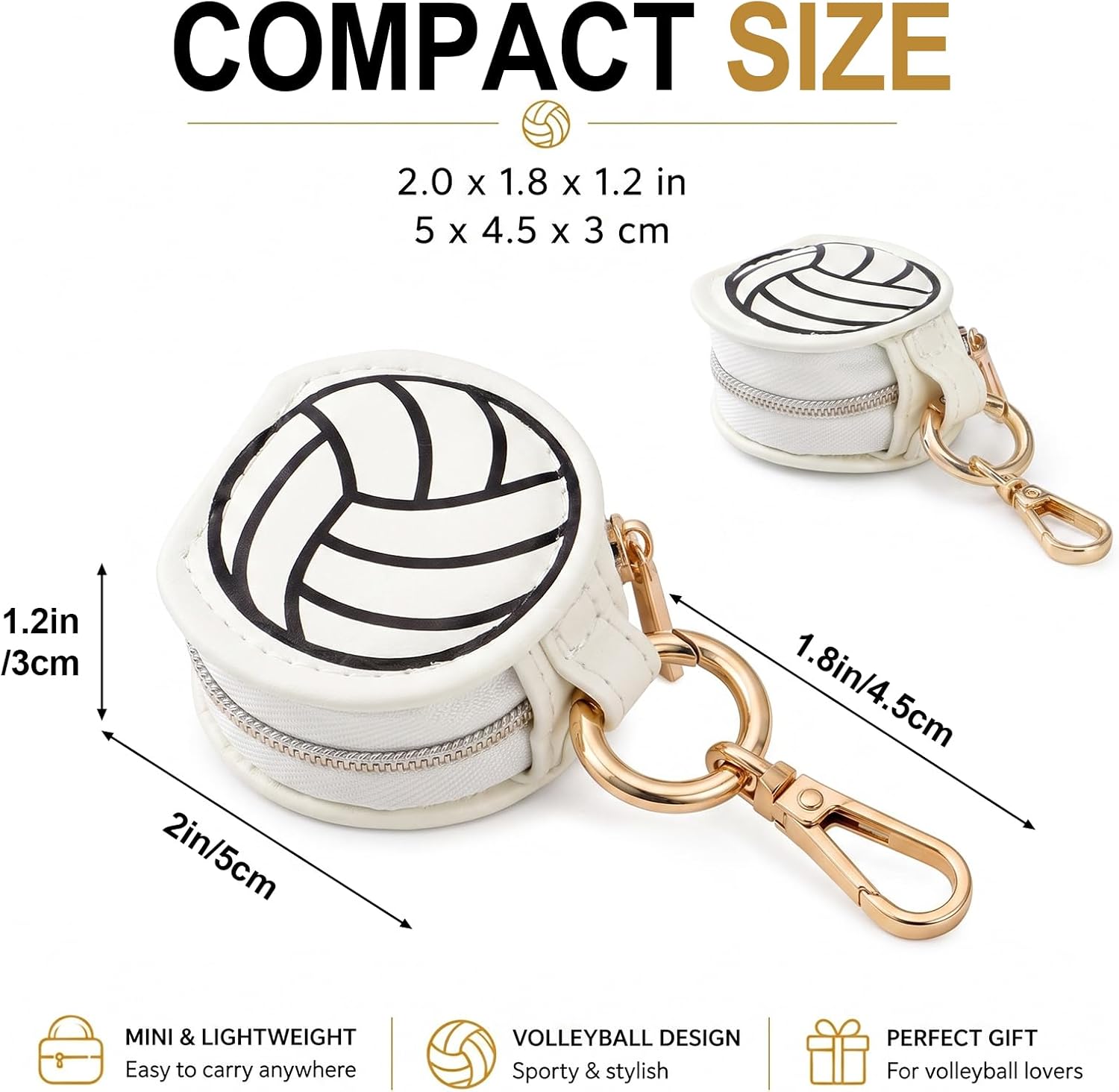 6 Pack Volleyball Ring Holder Boxes Keychain, Volleyball Team Gifts image 2