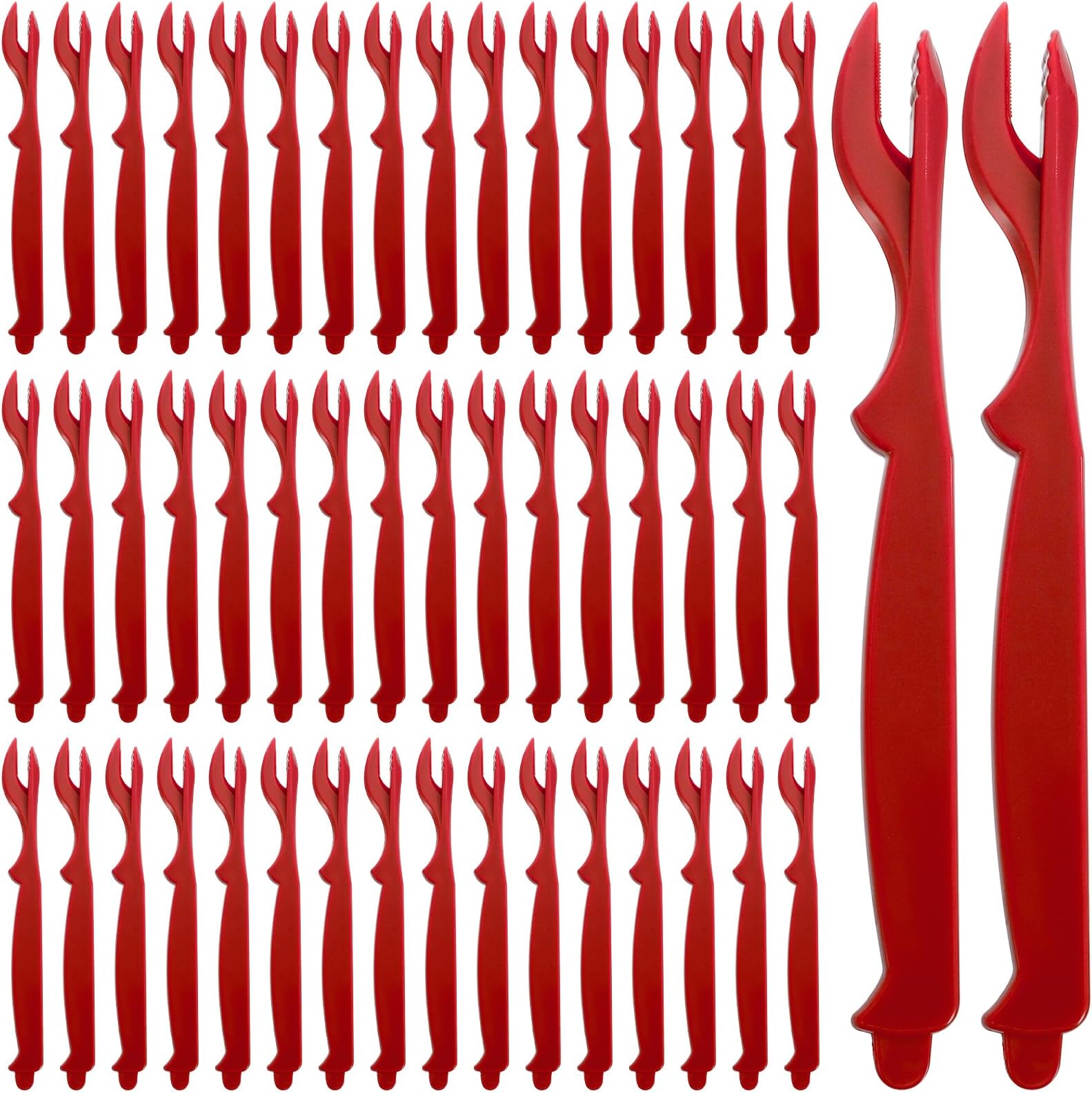 50 Pieces Crab Legs Crackers, Durable Plastic Lobster Sheller Tools Set, Easy Opener Seafood Tools Shellfish Picks Knife for Crawfish, Prawns, Shrimp, Crab, Lobster