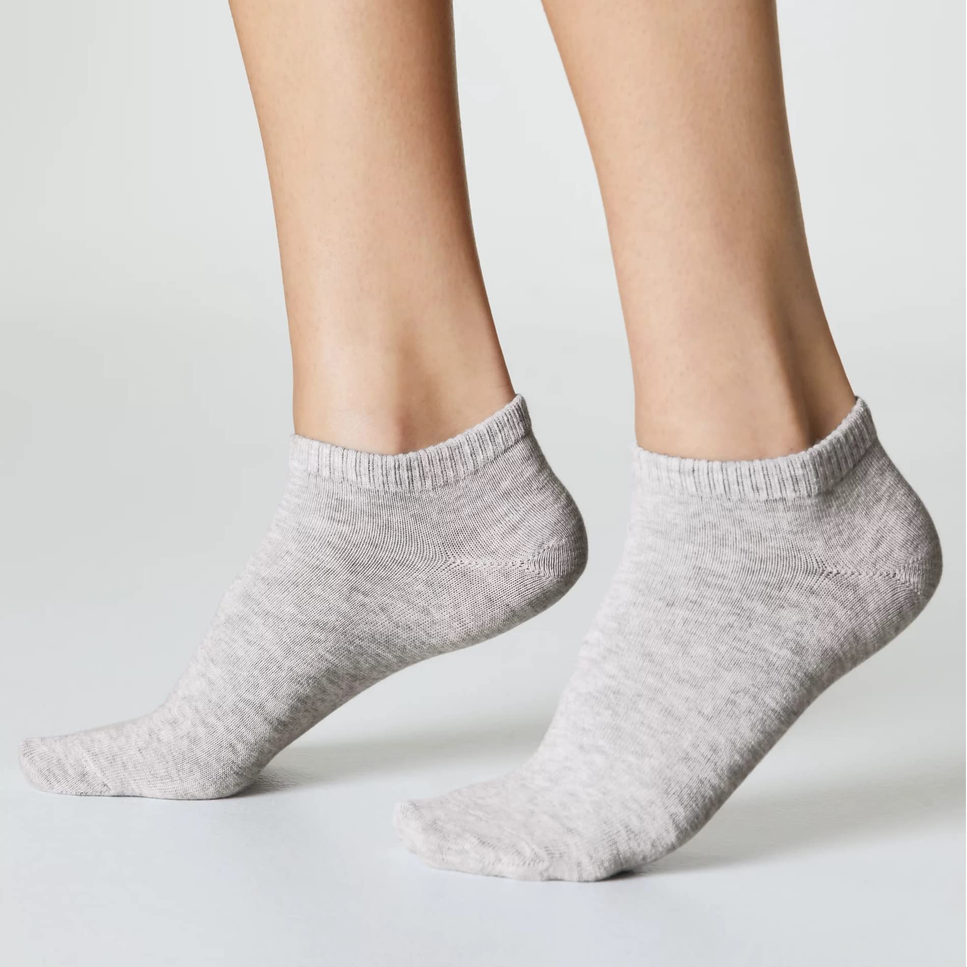 LEALDEALZ Ankle Socks for Men & Women (Unisex) - Made with Soft, Breathable & Durable Cotton, Anti Odour, Melange Grey Color - Free Size - Pack of 5 - suitable for Sports, Gym and Daily use 3