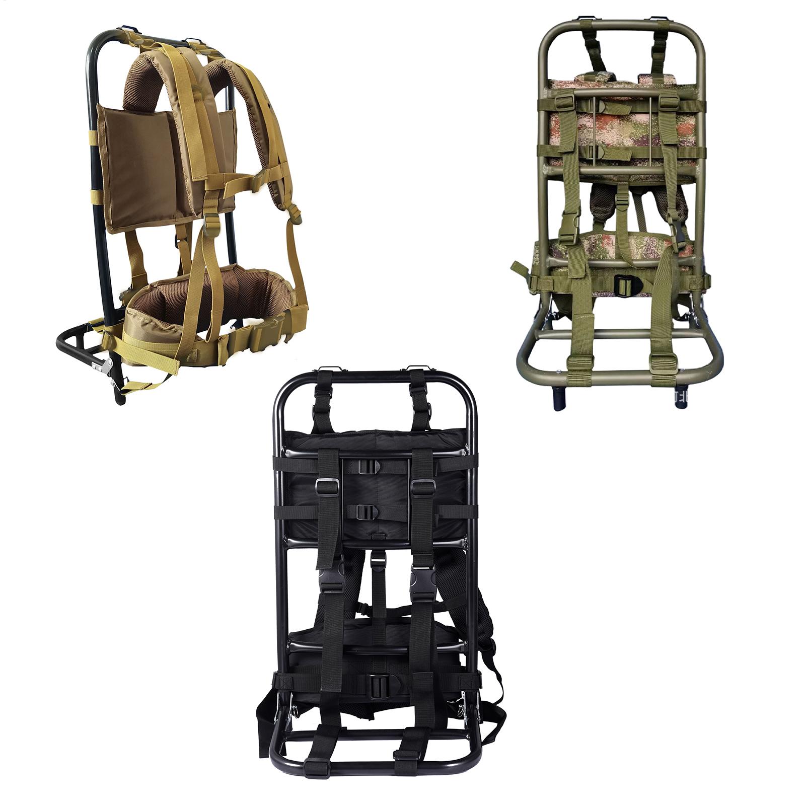Amazon.com : External Frame Hiking Backpack - Foldable Aluminum Hunting Pack  Frame ? 60kg Load Capacity ? Adjustable Top Frame & Breathable Mesh For  Camping, Hiking, Travel (Black) : Sports & Outdoors