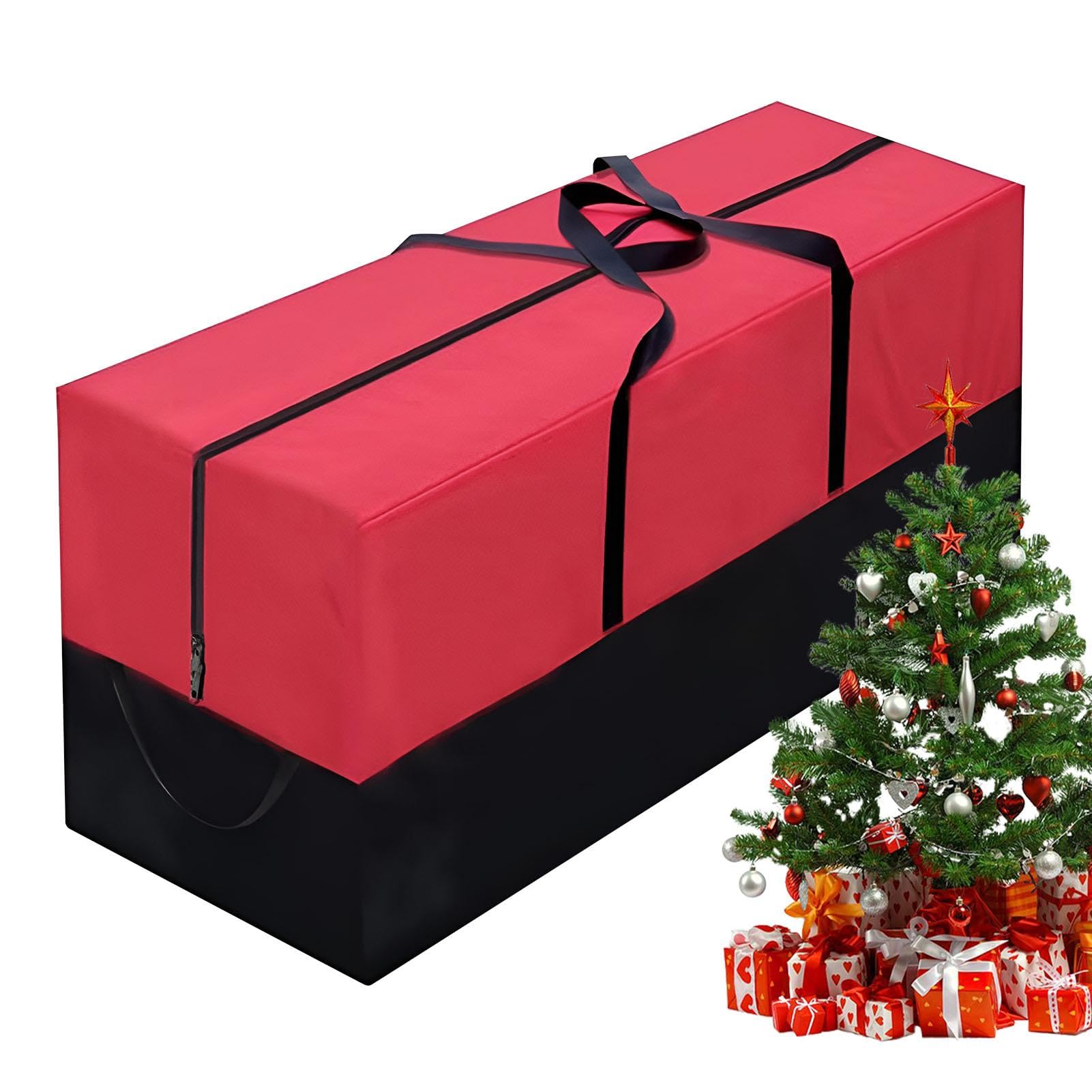 Christmas Tree Storage Bag | Zippered Oxford Cloth Storage Bag | Multipurpose Christmas Tree Box, Holiday Storage Bins for Outdoor Cushions