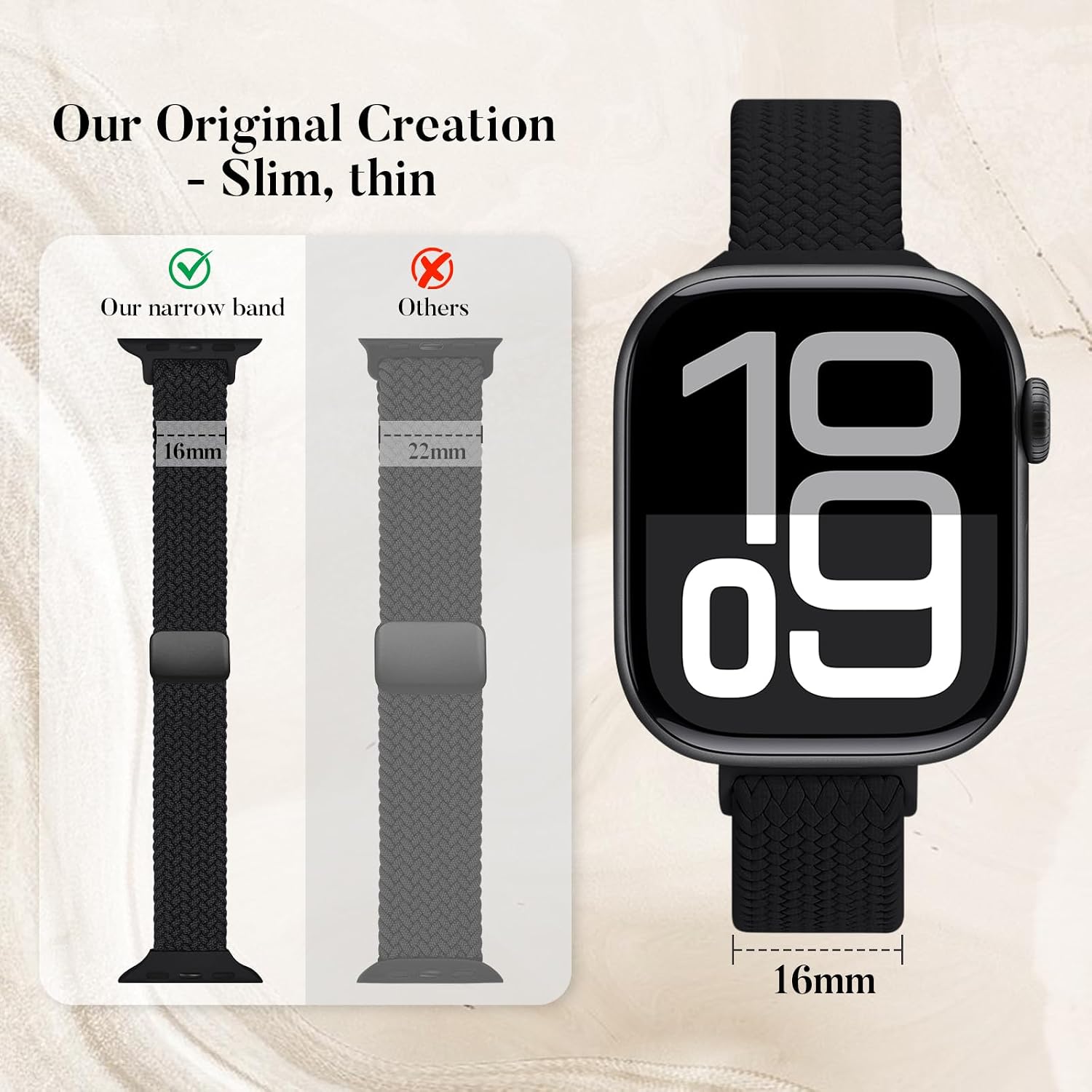 4 Pack Slim Stretchy Bands Compatible with Apple Watch 40/41/42/38mm Women image 2