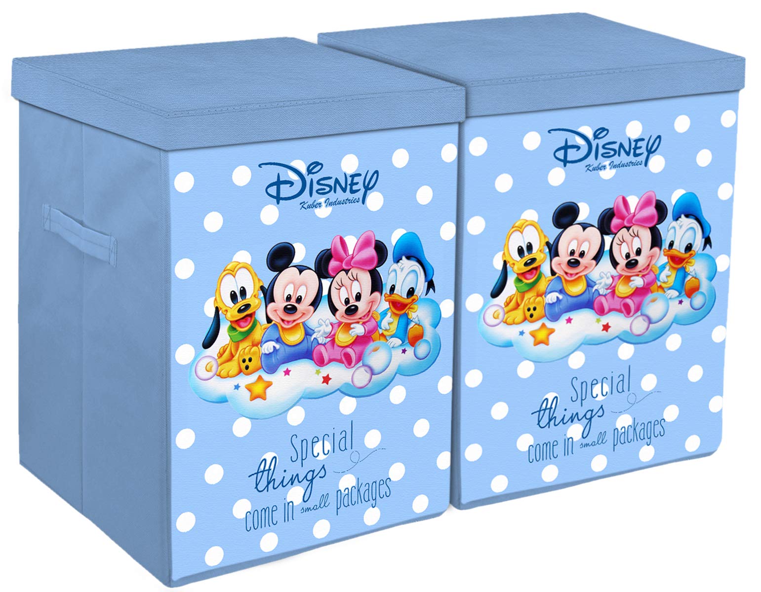 Kuber Industries Disney Kids Team Mickey Print Non Woven Fabric Foldable Laundry Organiser With Lid & Handles (Set Of 2, Royal Blue)-KUBMART16283 (B08VJ87J2Q) Amazon Price History, Amazon Price Tracker