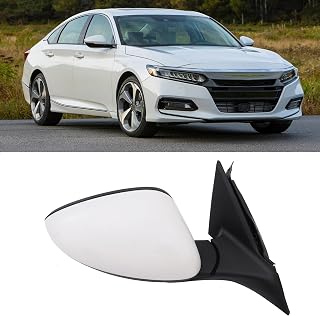 White Right Passenger Side Door Mirror HO1321328 Fit for Honda Accord 2018 2019 2020 2021 Power/Non-Heated/Sport 1.5T # 76208-TVA-A02