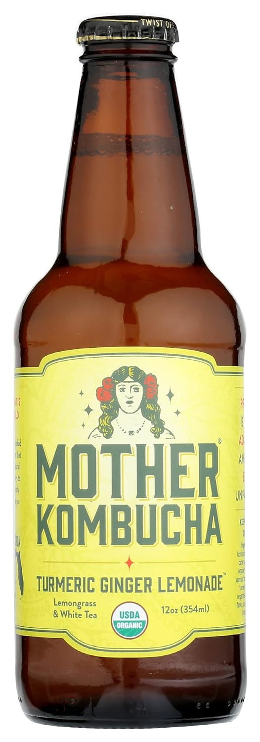 MOTHER KOMBUCHA Organic Turmeric Ginger Lemonade Kombucha