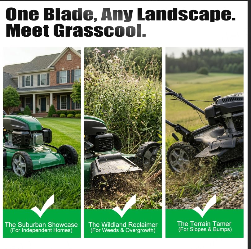 Image of Grasscool 942-04385 TB30 Mower Mulching Blade Replacement for Troy Bilt 30 inch Deck TR30 TB30R Cub Cadet CC30 CC30H Craftsman R1000 RER1000 R1500 30'' Lawn Tractor 742-04385