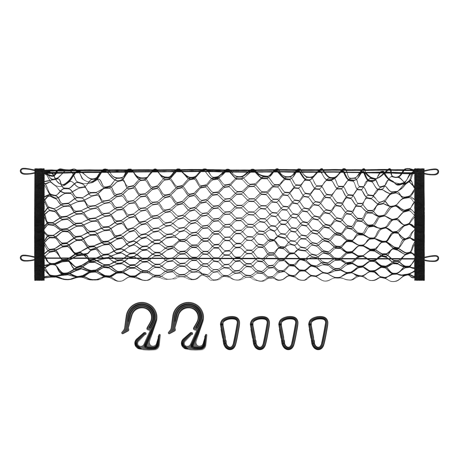 Canvcle Trunk Cargo Net for 2018-2025 2026 Chevrolet/Chevy Traverse Accessories Envelope Style Mesh Trunk Net Organizer and Storage Stretchable Adjustable Elastic Nylon Rear Cargo Netting with Hooks