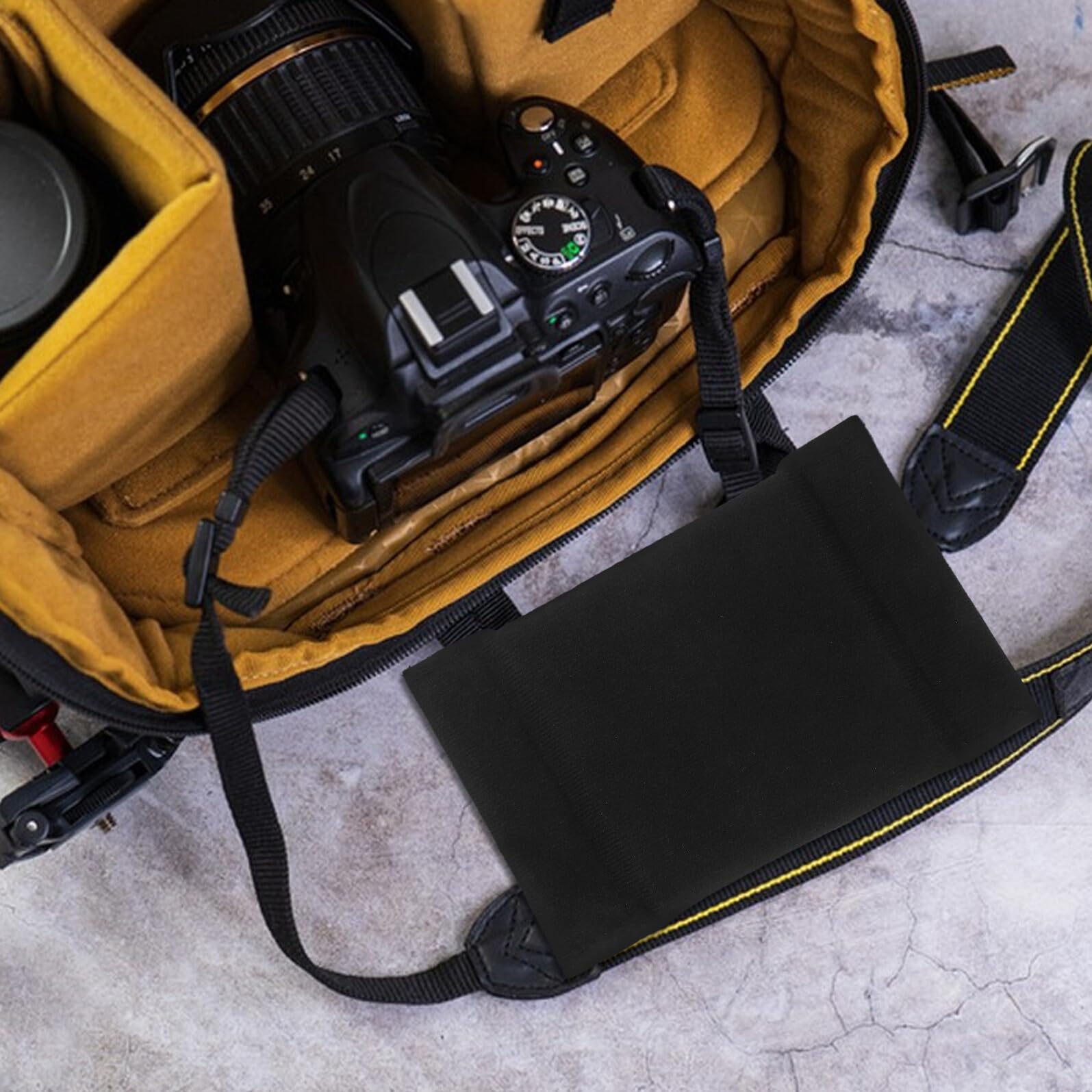 8 Piezas Bolsa de Aislamiento de Impacto para cámara Algodón Mercerizado Black