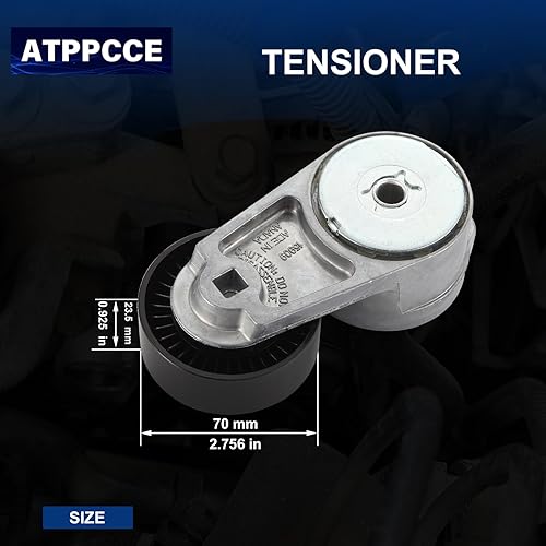 Miniatura 3 de 39282 Conjunto de tensor de correa con polea para 11-22 C-hrysler 200/300 D-odge Avenger/Challenger/Charger/Durango/Journey/ProMaster/Ram J-eep