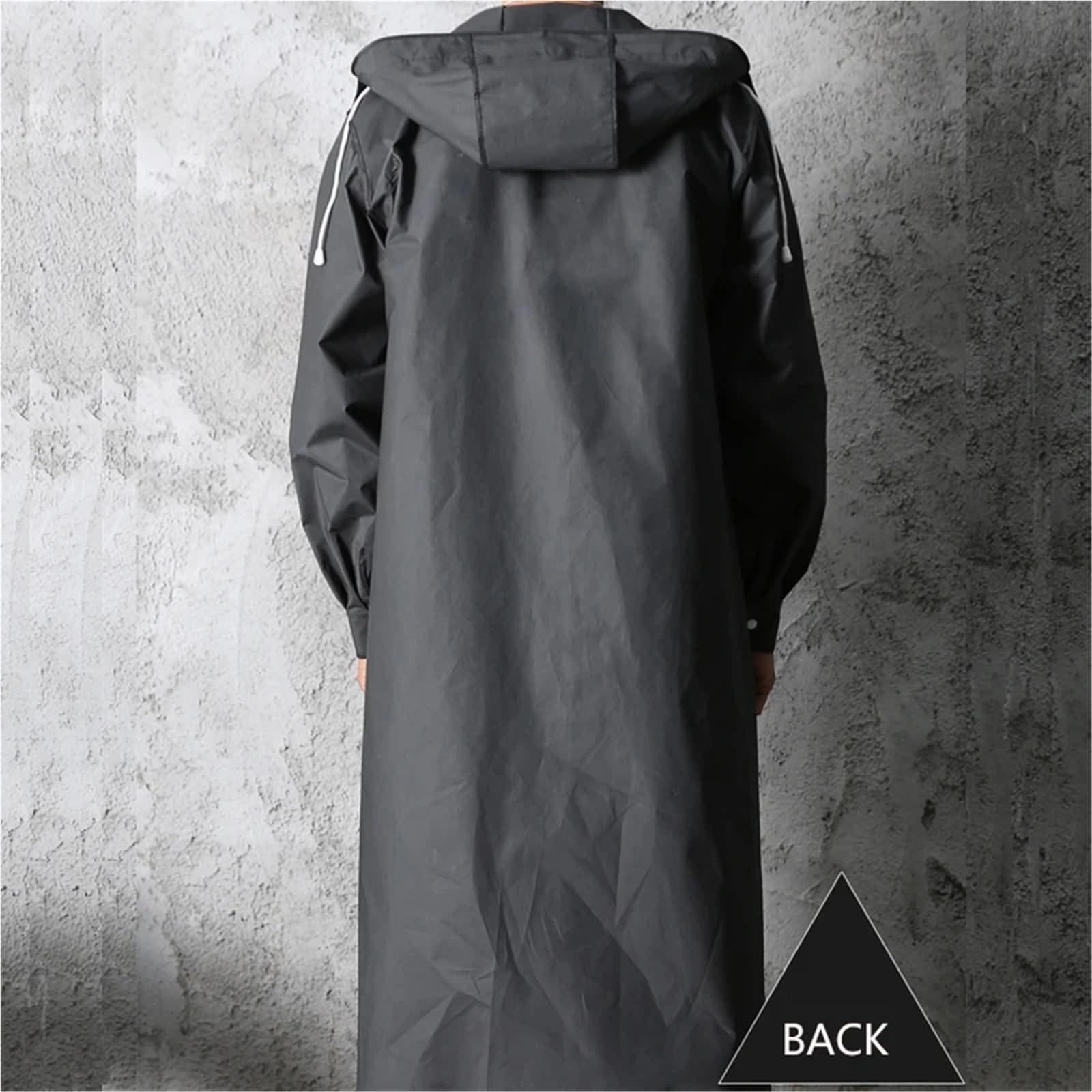 Chubasquero Negro for Adultos, Impermeable, Largo, for Mujer y Hombre, con Capucha, for Actividades al Aire Libre, Senderismo, Viajes, Pesca Escalada, Grueso para Actividades al Aire Libre