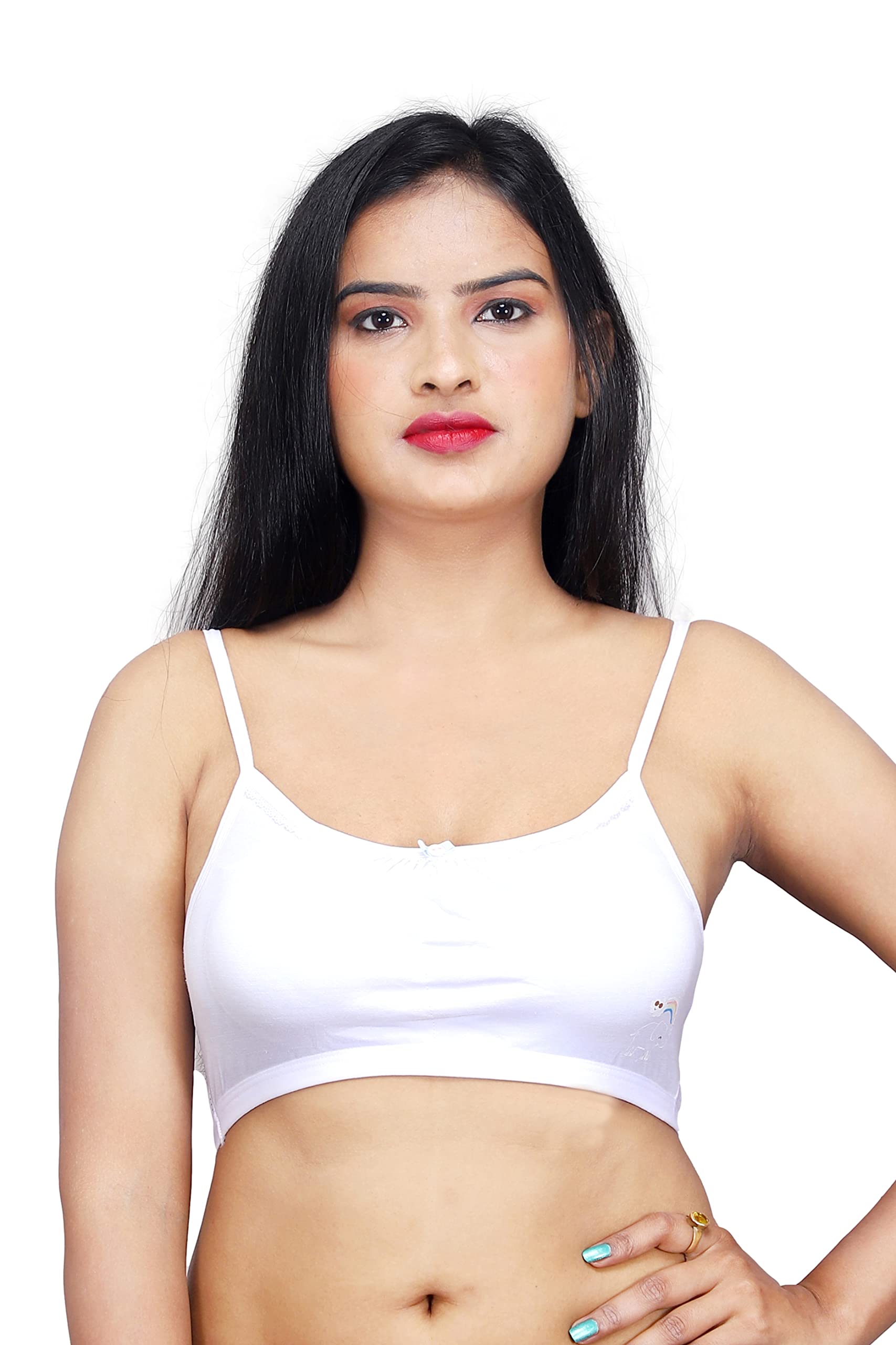 ROQO Fashion Women's Cotton Padded Wire-Free & High Coverage Bra