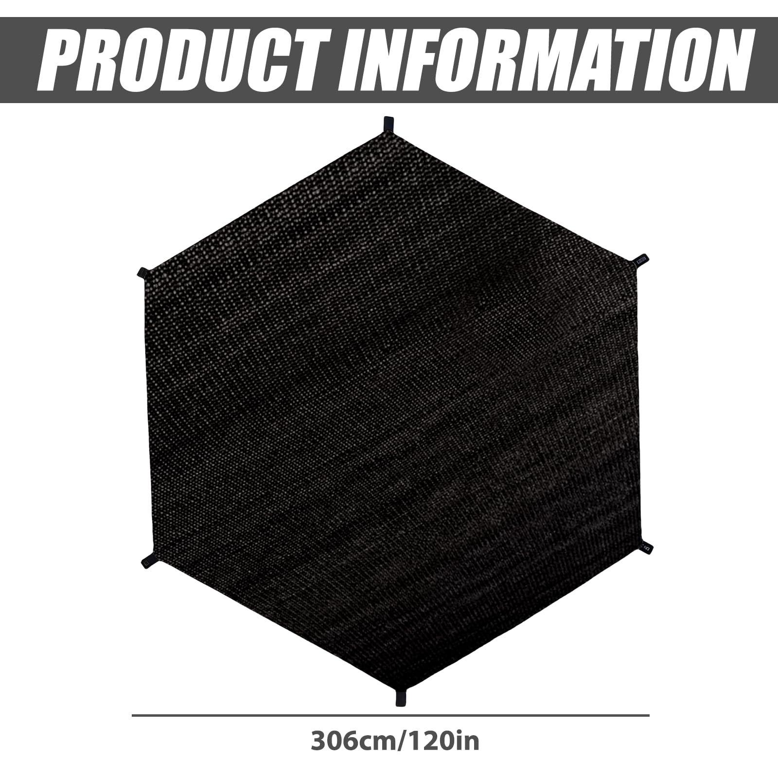 Trampolin Sonnenschutz Abdeckung: Ø 244cm Trampolin Überdachung Abdeckung für 6-Stangen-Trampolin, Schwarz Trampolin Sonnenschutznetz UV-Beständige, Trampolin Zubehör Sonnensegel Trampolin