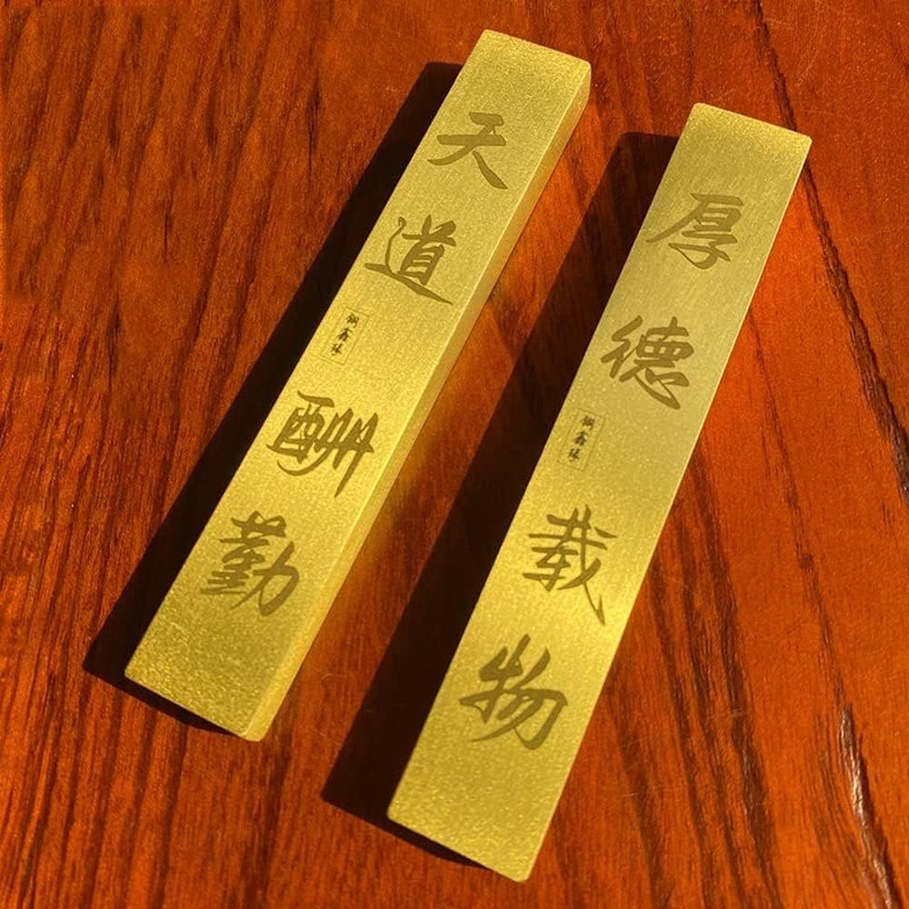 Fermacarte for Calligrafia Cinese, fermacarte for Pittura, 1 Paio di fermacarte in Ottone Tradizioni, Forniture for Pittura for Calligrafia