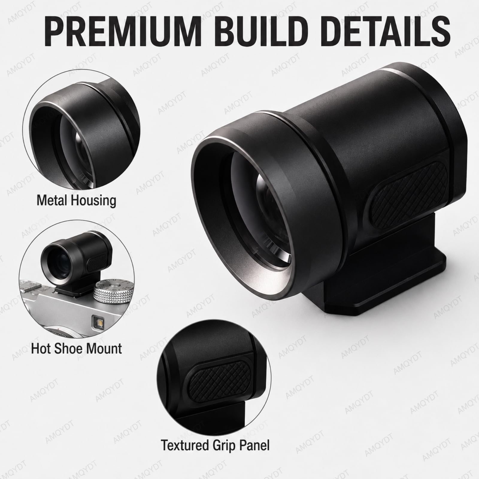 Visor óptico Externo Mini De 28 Mm, Visor De Cámara con Líneas De Encuadre 4:3 Y Montura para Zapata Fría para Cámaras Digitales Y De Película