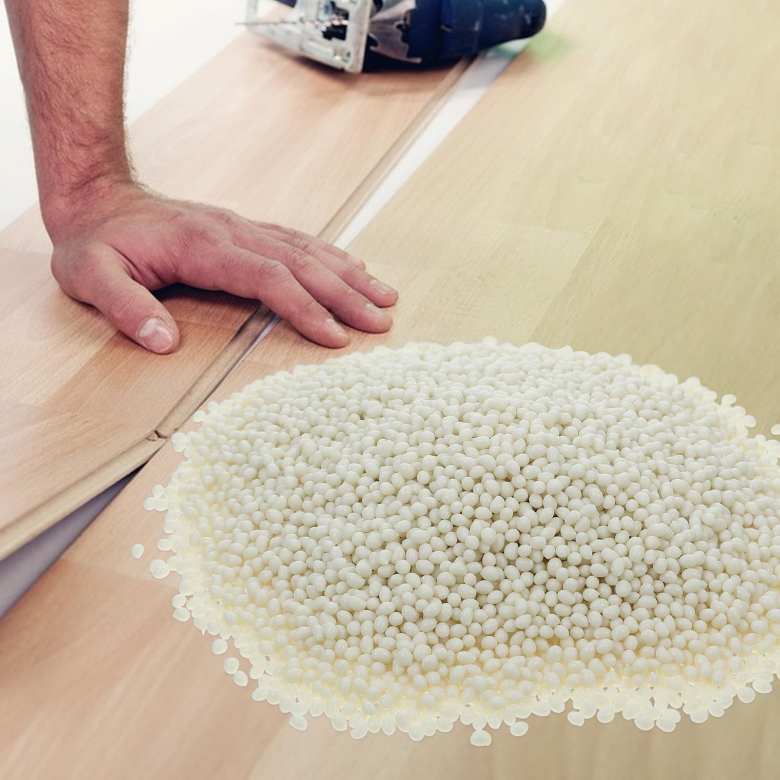 Pegamento Termofusible en Gránulos 1000 G para Muebles y Bricolaje, Pellets para Encoladora de Cantos, Adhesivo para Manualidades Material PVC Seguro