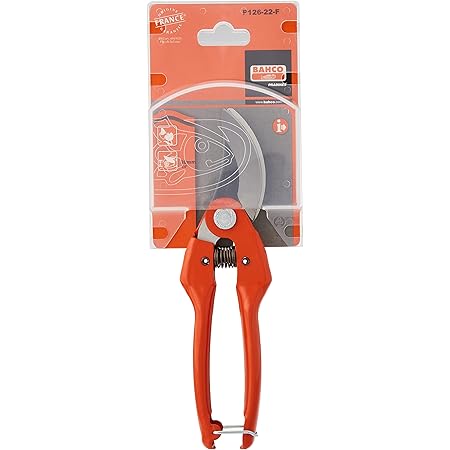 Bahco P3-23-F Bypass Secateurs - 230mm Pruning Shears With Steel Handles