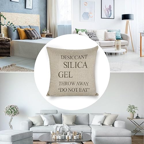 Miniatura 4 de Funda de gel de sílice, diseño de desecante de moda, no comas, decoración moderna de arte para el hogar, fundas de almohada de 18 x 18 pulgadas para