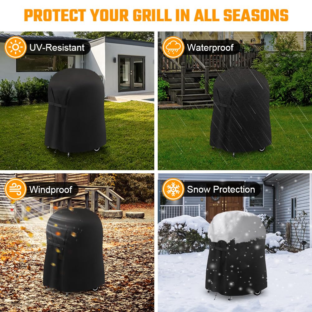 Flintronic Coperture per Barbecue, Coperture Barbecue Impermeabili, Coperture per Barbecues Esterne Antistrappo e Resistenti ai Raggi UV, 76 * 66 * 110 CM