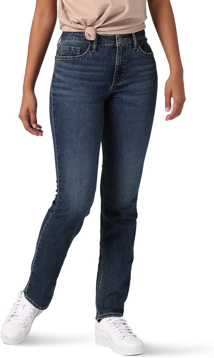 Riders by Lee Indigo Womens Midrise Straight Leg Jean