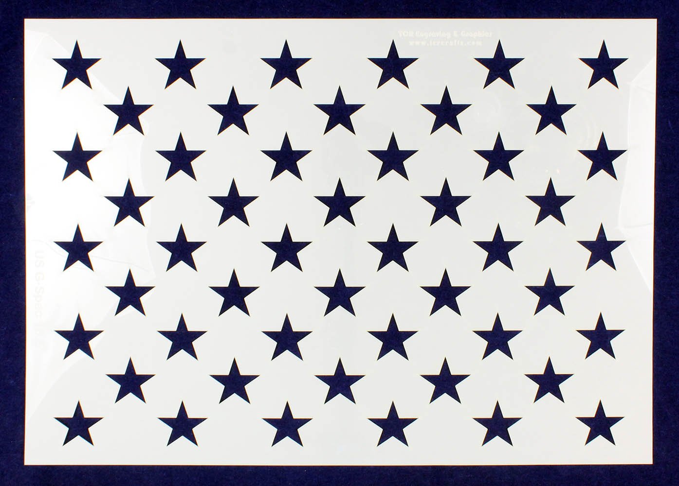 50 Star Field Stencil 14 Mil -G-Spec 18.5" - Painting /Crafts/ Templates