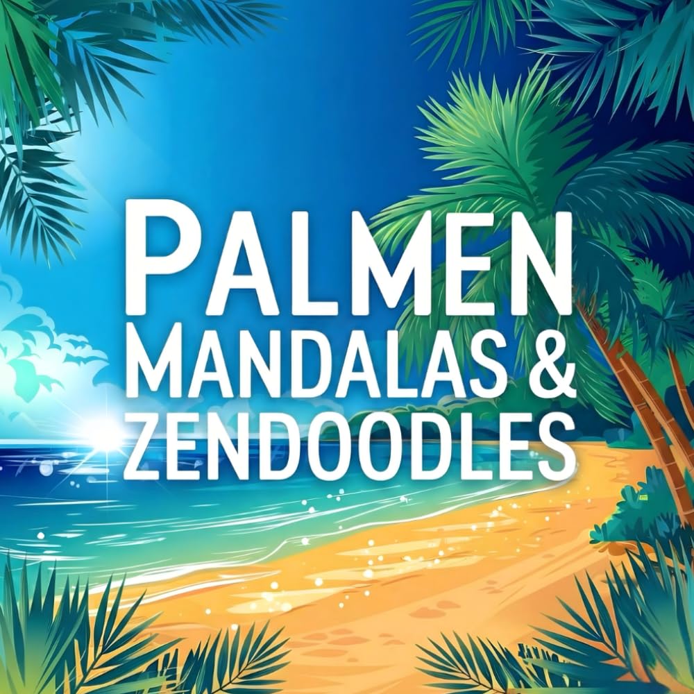 Palmen Mandalas & Zendoodles | Malbuch mit exotischen Patterns für Meeresfans: Entspannendes Ausmalbuch mit detailreichen Mustern, Blumen, Muscheln ... für kreative Auszeit und Stressabbau