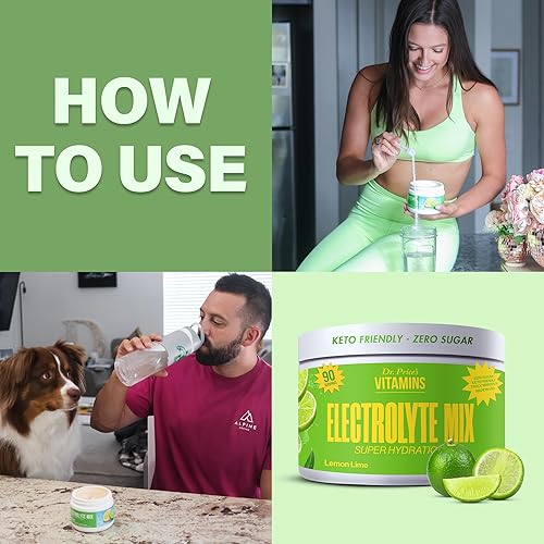 Miniatura 15 de Dr. Price's - Paquetes de polvo de hidratación con electrolitos - Arándano Granada, 30 paquetes | Mezcla de bebida electrolítica sin azúcar, 72+