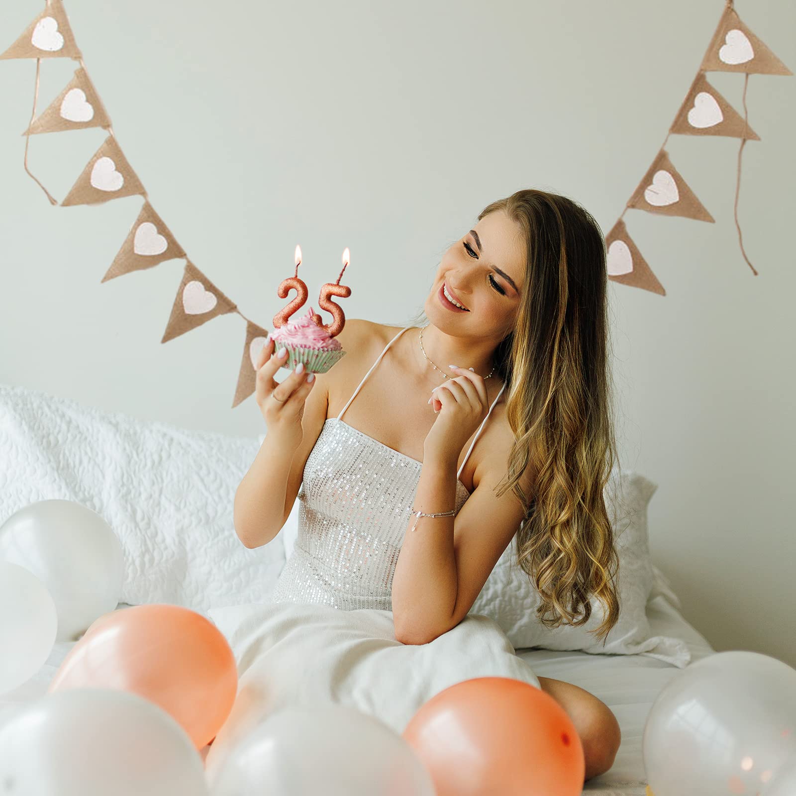 Guirlande « Just Married » - Décoration De Mariage Vintage Avec Corde, Pour Salle, Voiture Ou Enterrement De Vie De Jeune Fille