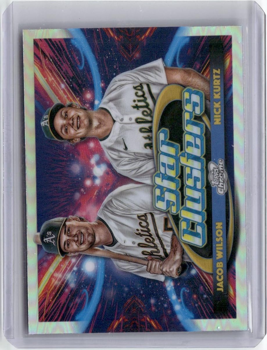 2025 Topps Chrome Cosmic #DSC-6 Nick Kurtz/Jacob Wilson Dual Star Clusters Rookie RC Baseball Card