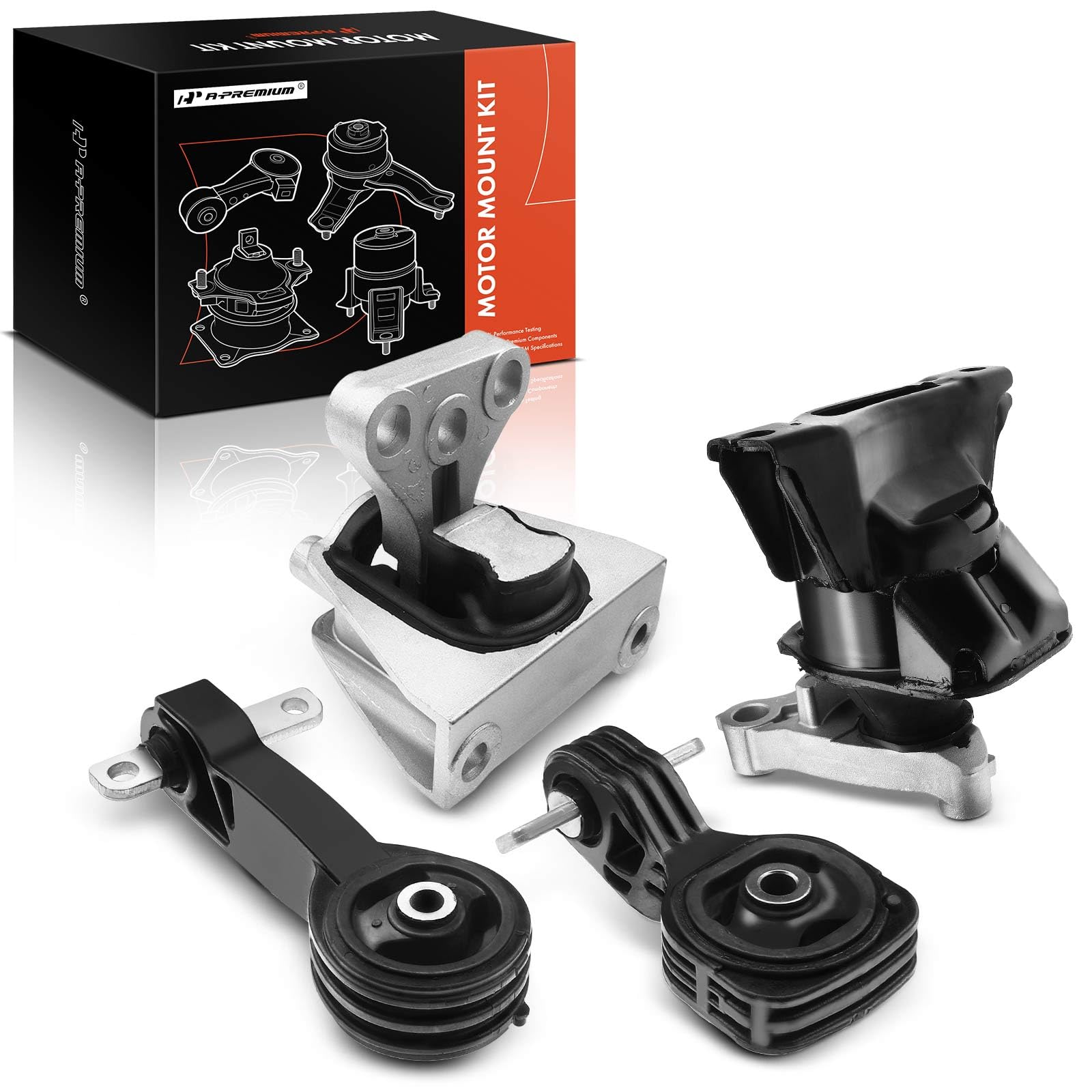 Frankberg 4x Supporto di coppia Supporto motore Anteriore Inferiore | 50890SNAA82; Compatibile con: Civic VIII Berlina FA FD,Civic VIII Hatchback FK FN
