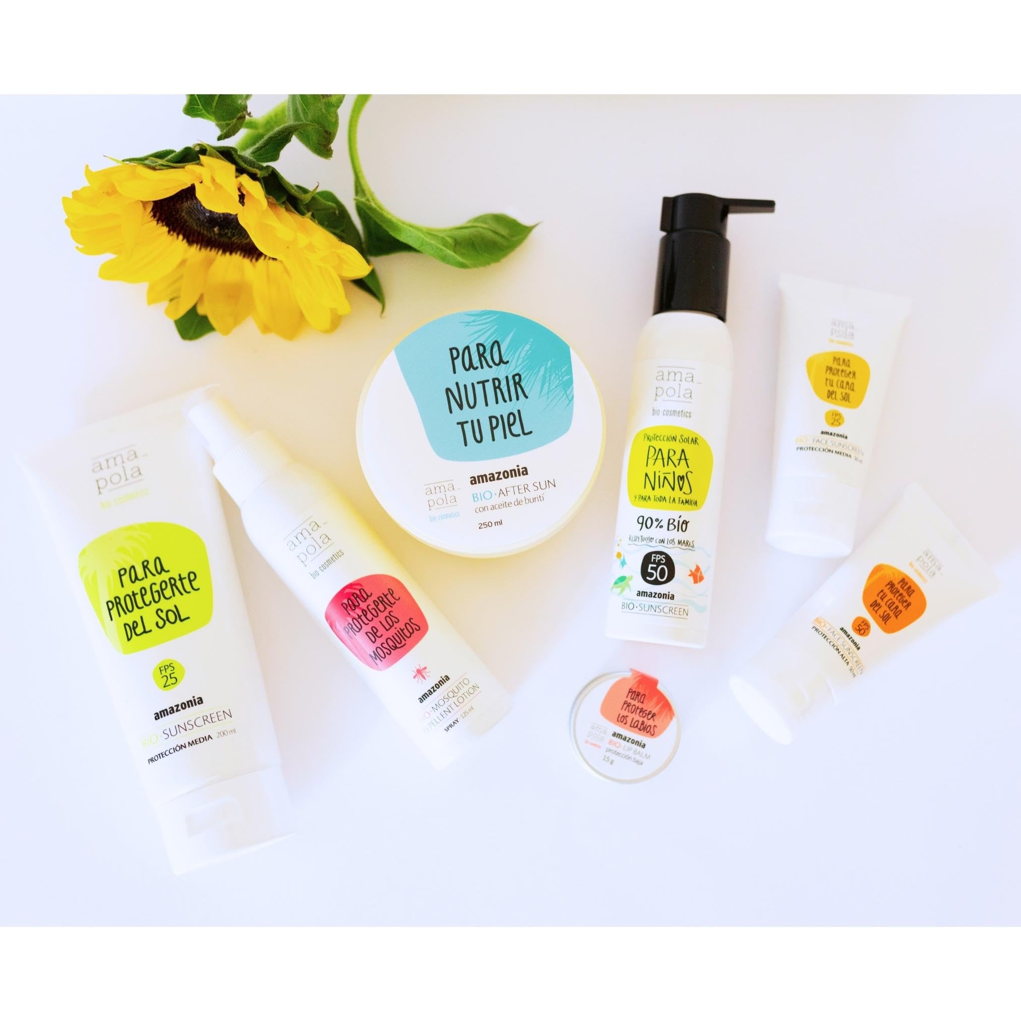 Amapola Biocosmetics Krem Przeciwsłoneczny Mineralny SPF 50+ Mineralny Filtr Przeciwsłoneczny dla Całej Rodziny - Formuła Biodegradowalna - Bez Toksyn