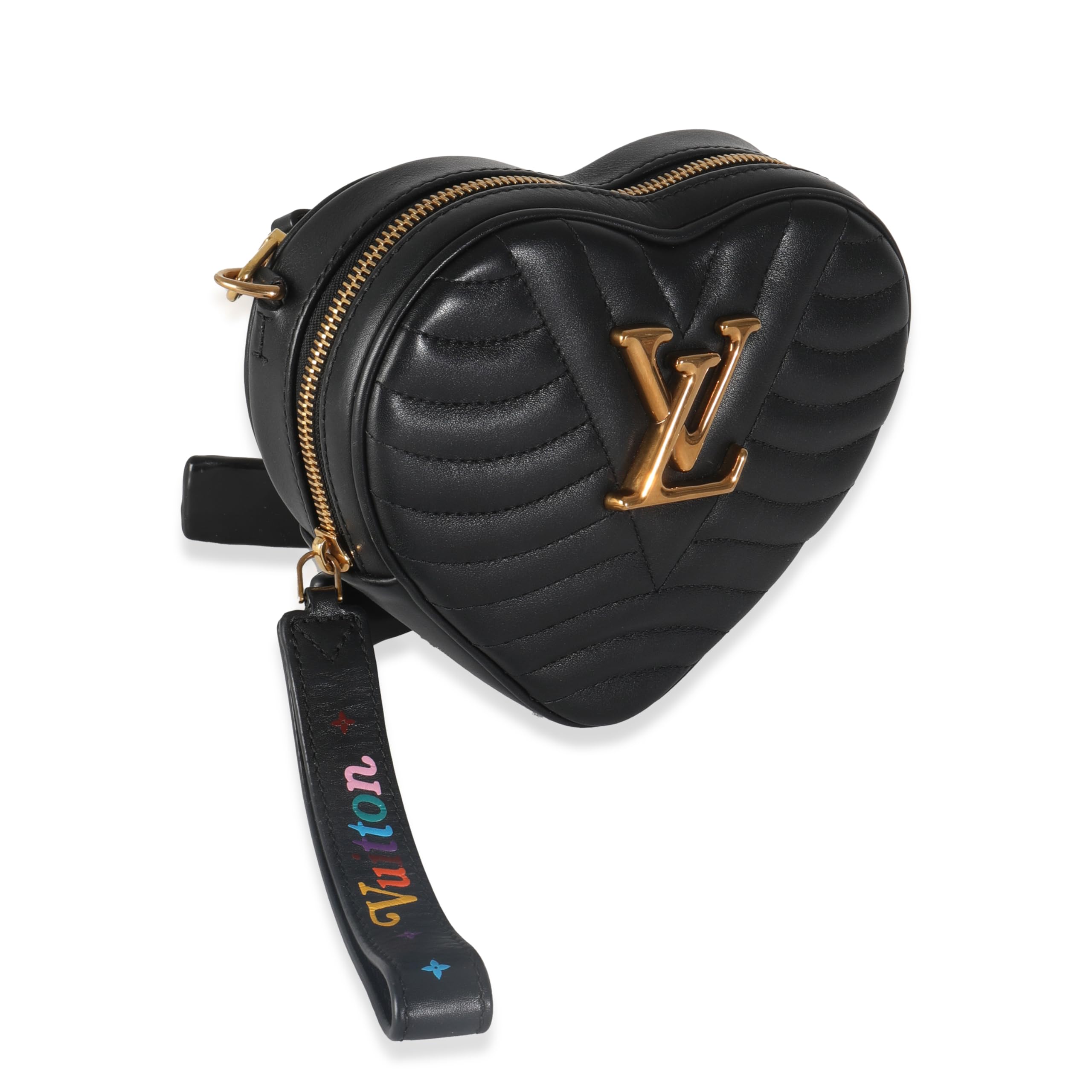 Louis Vuitton, Pre-Loved Black Calfskin New Wave Heart Bag, Black
