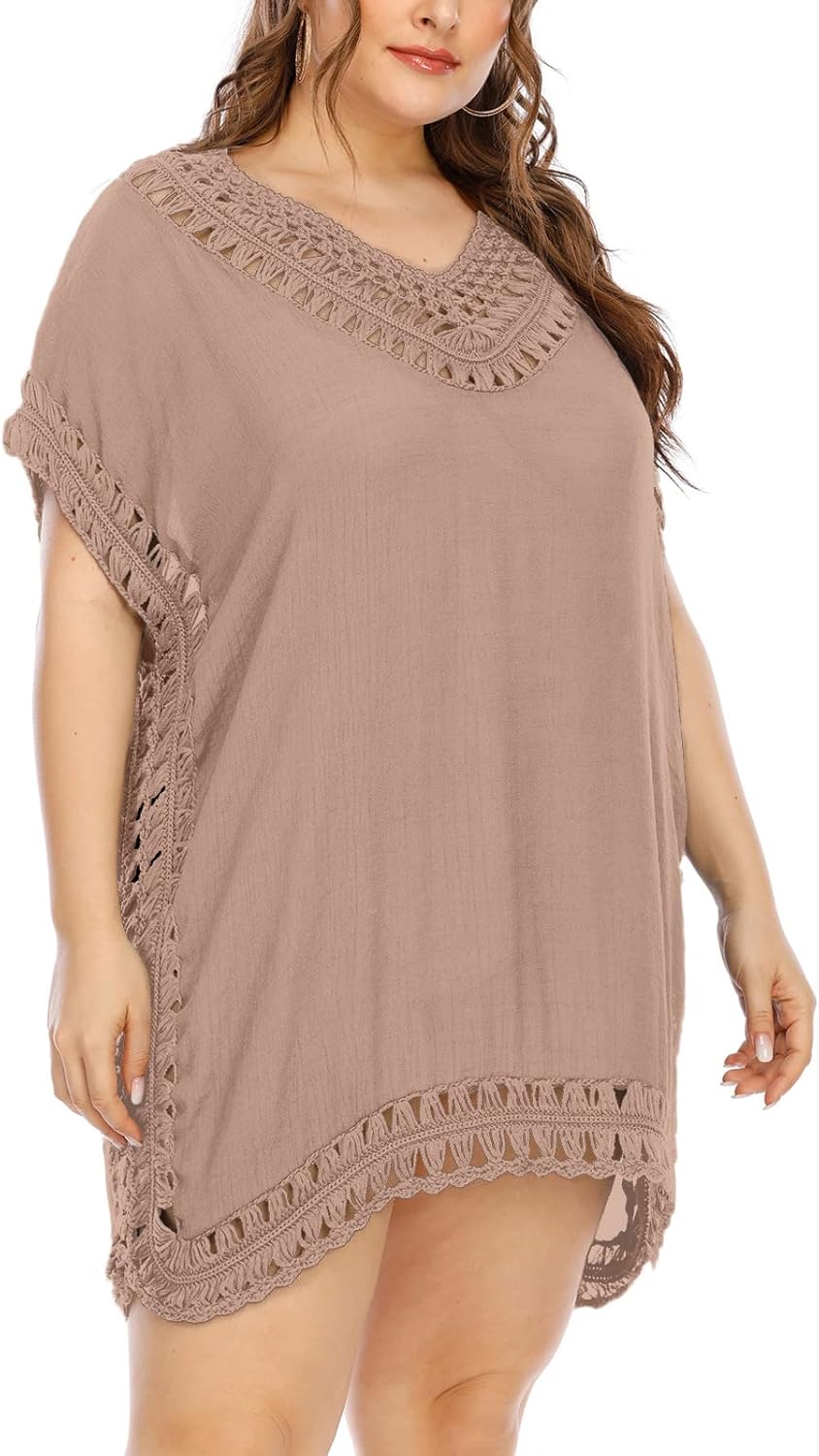 Cysincos Womens Swimsuit Cover Up Hollow Out Swimwear Beach Bathing Suit Bikini Coverups - Image 6