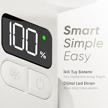 Minesk Airflow Pro Taşınabilir Mini Vantilatör - Buz Etkisi - Katlanabilir Tasarım ve Boyun Askılı - En Düşük Hızda 9 Saat 30 Dakikaya Varan Kullanım Süresi [Enerji Sınıfı A+++]