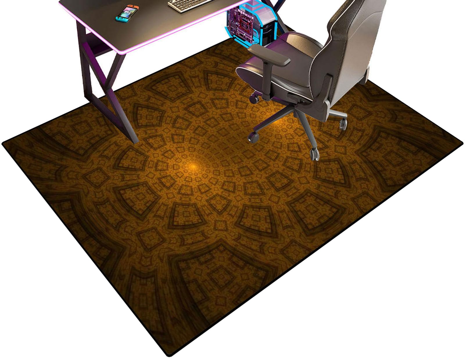 Office Chair Mat for Carpet and Hardwood Floor Gaming Chair Mat 120 x 160 cm Protector Chair Mats for Office Chair Floor Mat Non Slip Desk Computer Rolling Chair Mat for Home Office Gaming Room