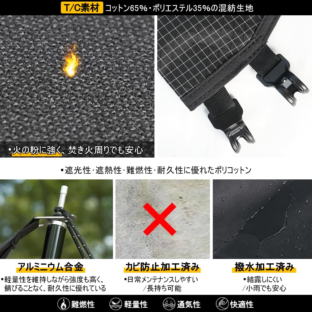 Amazon | SoomloomコネクトタープVIKING HUB専用拡張ヘキサタープ