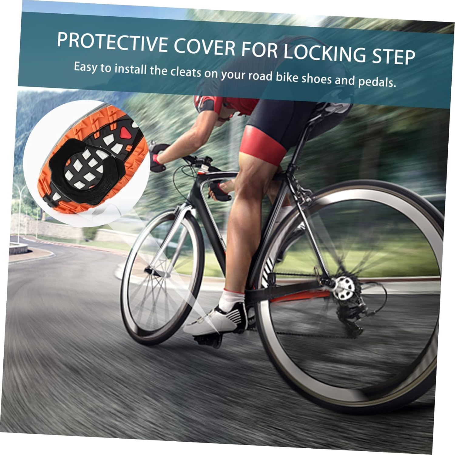 Protective Cleat Covers for Road and Mountain Bikes Durable Walkable Design Easy Installation Pedal