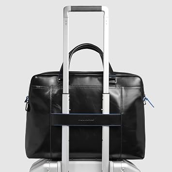 Piquadro Double Handle Computer Briefcase, Black, One Size