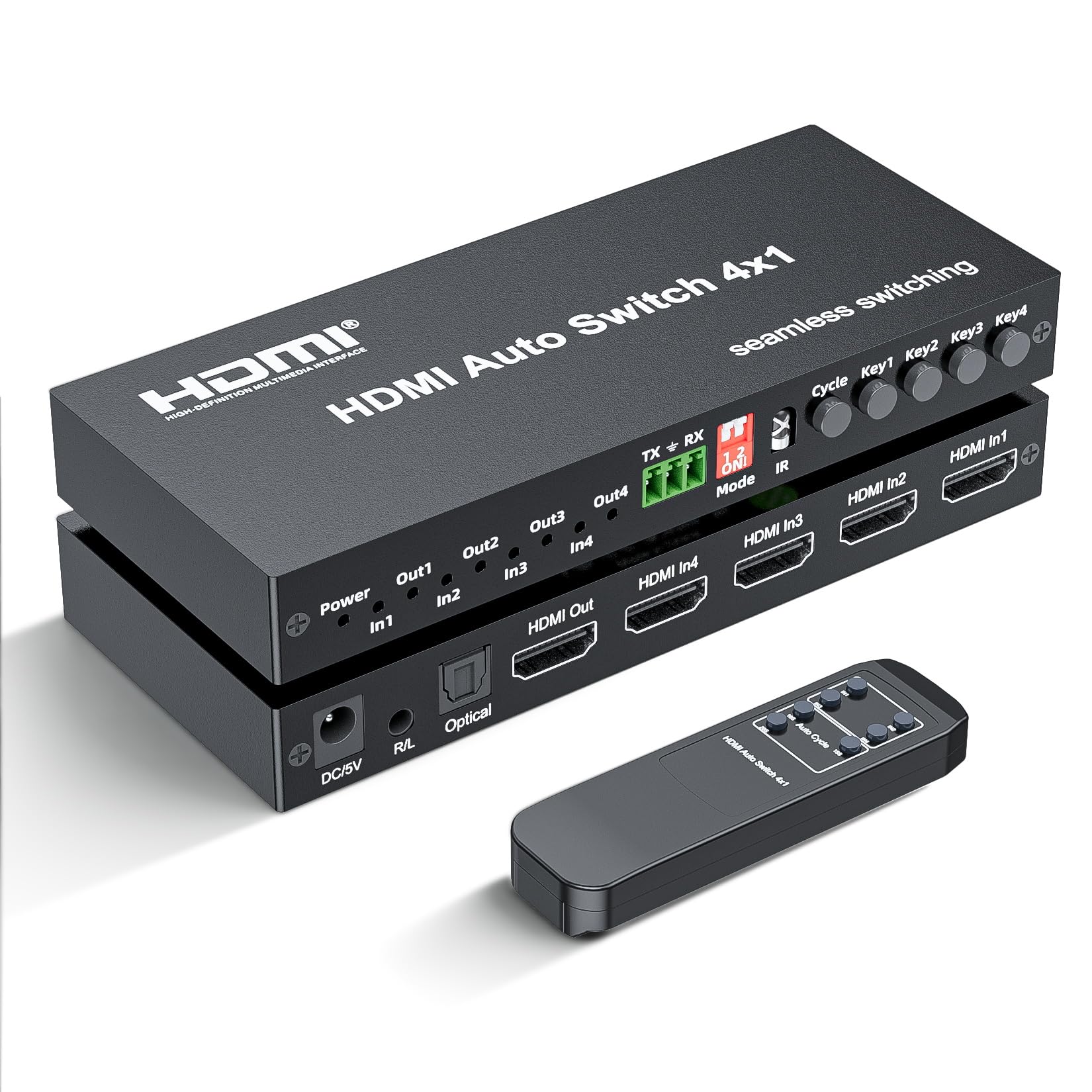 Amazon.com: HDMI Switch 4 In 1 Out, 1080P@60Hz 4 Ports HDMI Switch
