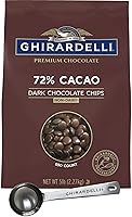 Vista 11 de Ghirardelli Pepitas de chocolate 60% cacao, bolsa de 5 libras con cuchara barista con sello Ghirardelli