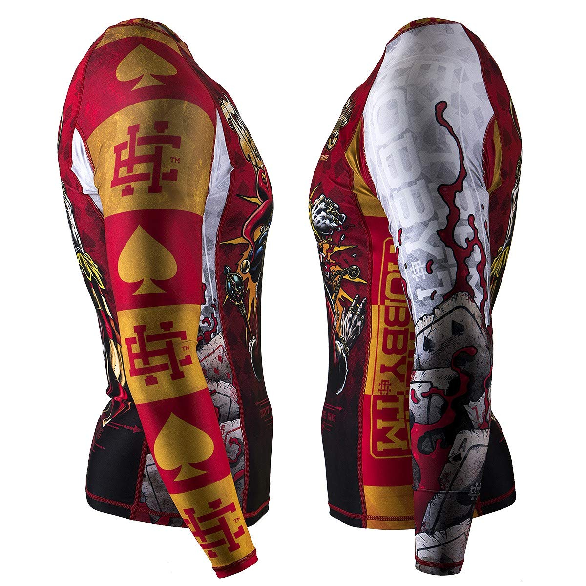 Langarm-Rashguard, Langen Ärmeln, Sport Tshirts Herren, Kampfsport, Funktionsshirt, Fitnessshirt Männer, Kompressionsshirt Rash Guard