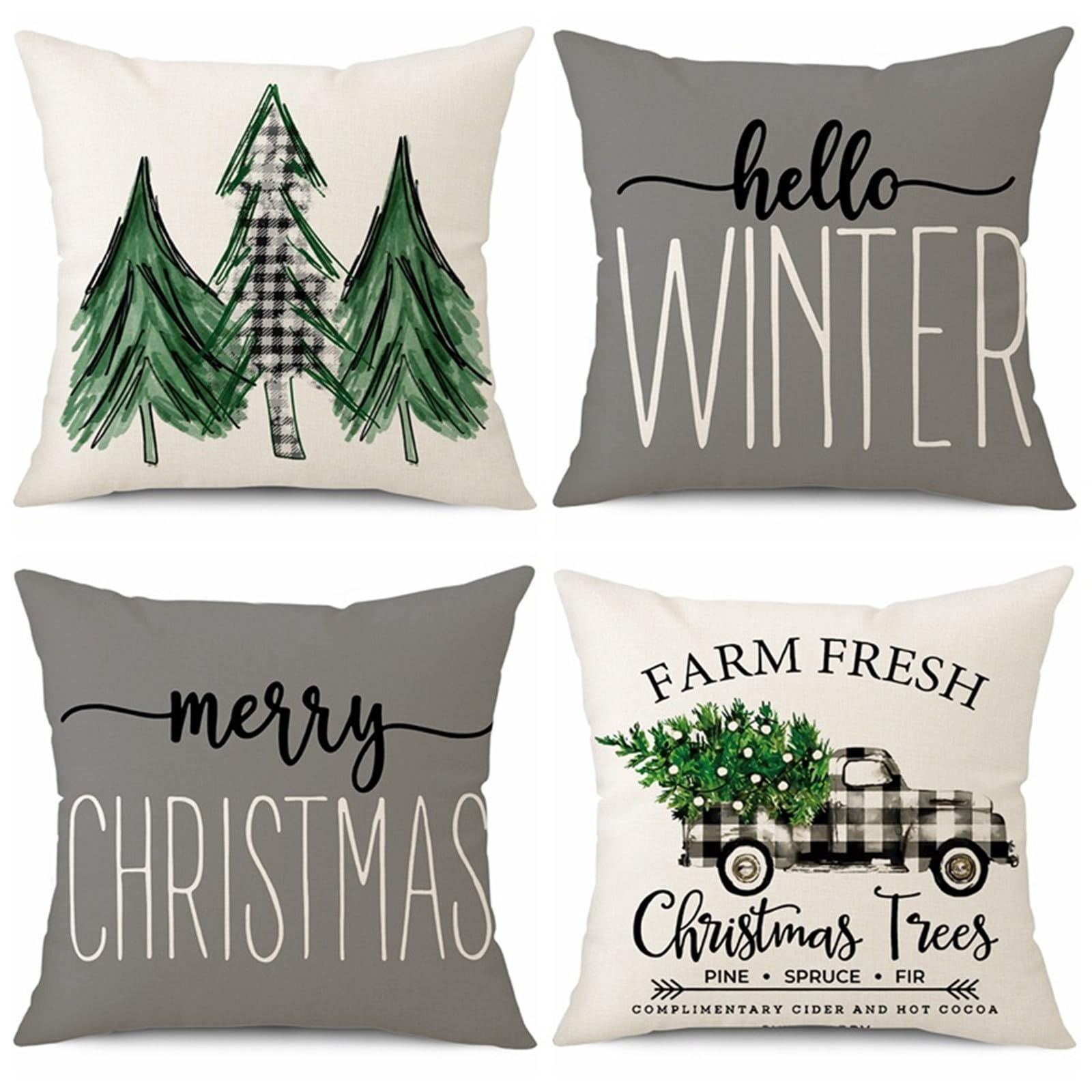 Housses de coussin 65x65cm de Noël pour réchauffer l'ambiance du salon et de la chambre