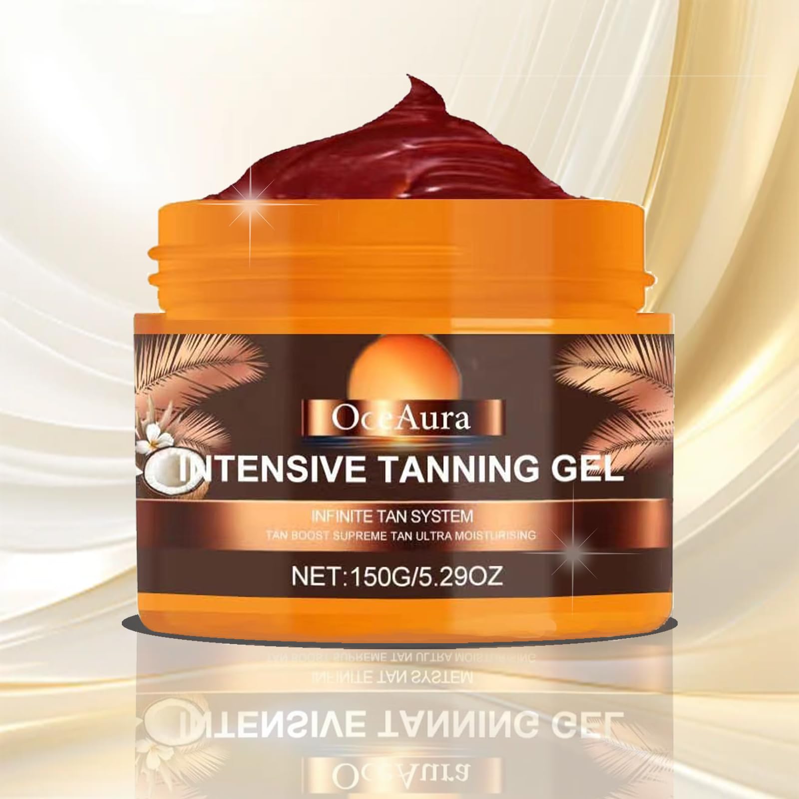 2x Bräunungsbeschleuniger Gel – Natürliche Bräune Für Draußen, Mit Kokosnussöl & Vitamin E, 150g Pro Tube