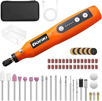 Mini Cordless Rotary Tool Kit, USB Charging With 61 Accessories, Multi-Purpose 3.7V Power Rotary Tool For Sanding, Polishing, Drilling, Etching, Engraving, Crafts