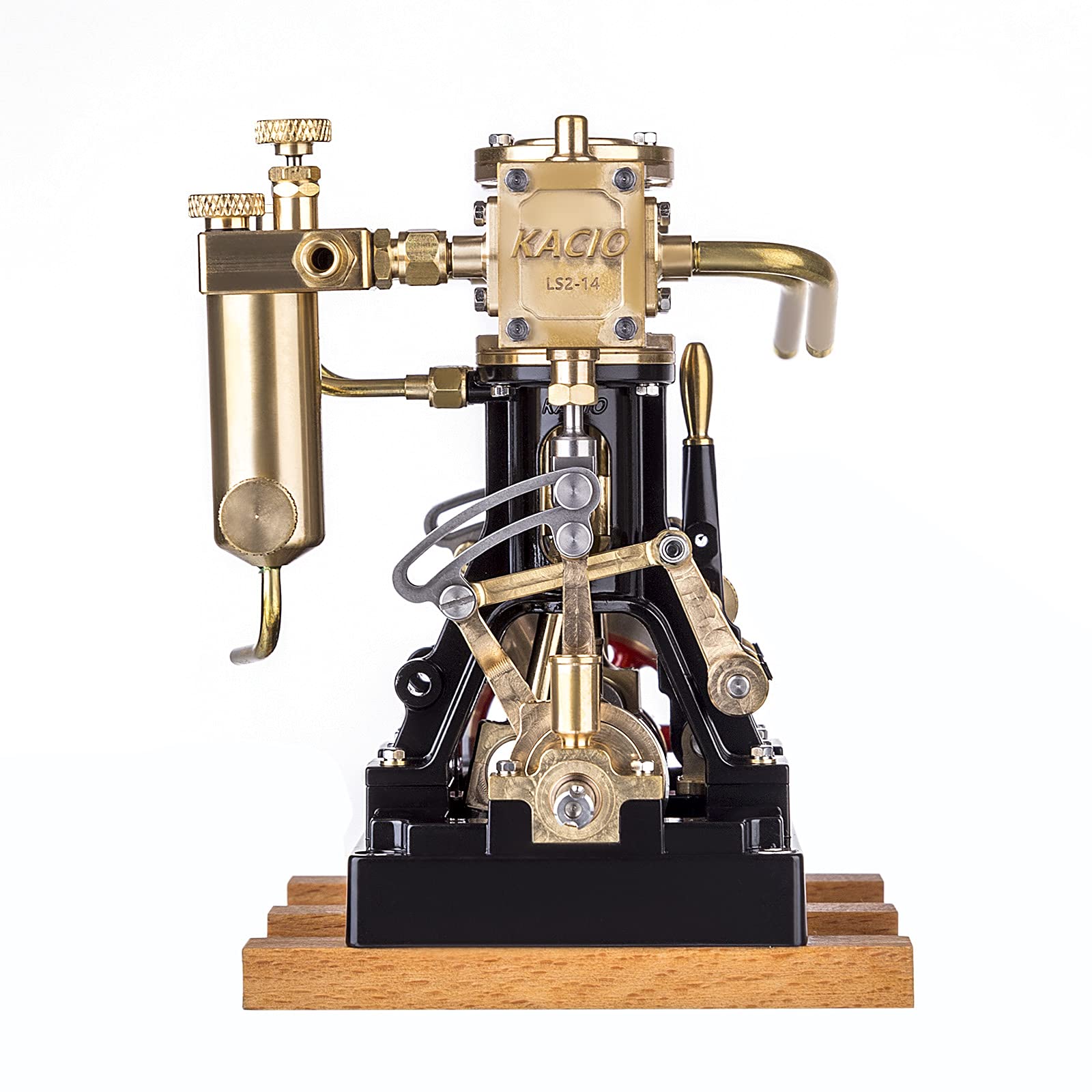 2 Cylinder Steam Engine Model, KACIO LS2-14 Reciprocating Steam Engine Model Mini Engine Kit Without Boiler for Steam Model Ships Above 80cm, Without Boiler - Image 5 thumbnail
