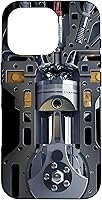 Vista 20 de Mecánico Motor Metal Pistón Cilindros Metal PC Case para iPhone 17