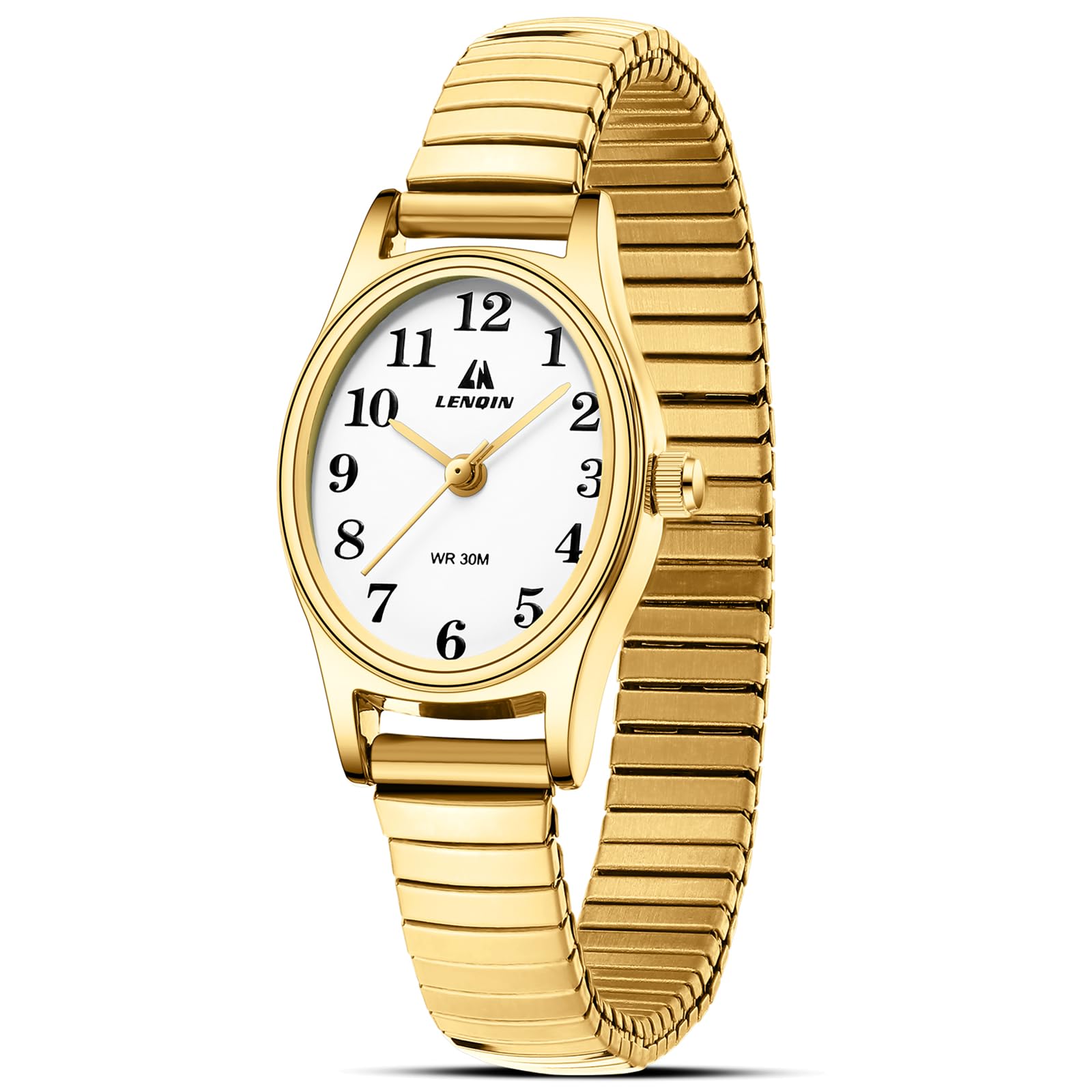 LN LENQIN Ladies Watch Womens Watch Analog Quartz Watches for Women Stainless Steel Waterproof Wrist Watch Expansion Band